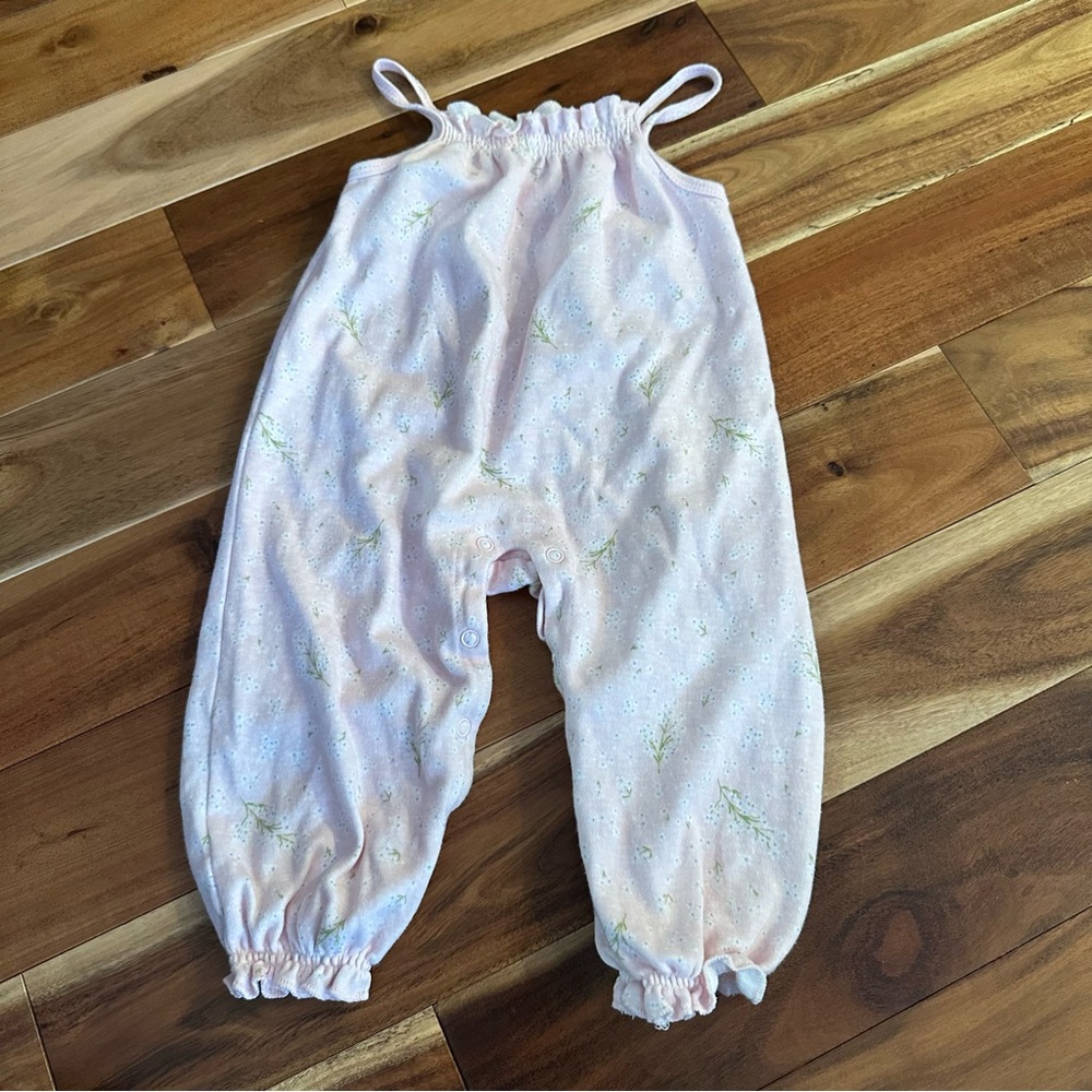 Laura Ashley Baby Pink Floral Romper 18 Months 100% Cotton